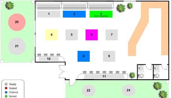 restaurant fine dining table map